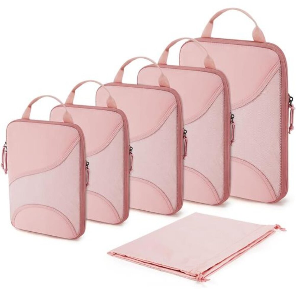 Compression Packing Cubes - 6 Set Travel Packing Cubes for Suitcases,Organizers
